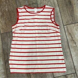 St.John Collection | Red and White Silk Tank